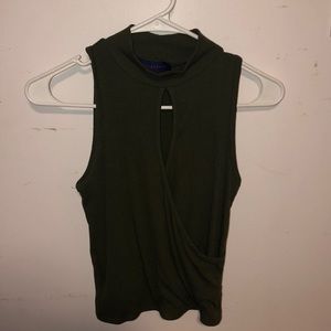 Open Chest Turtle Neck Tank